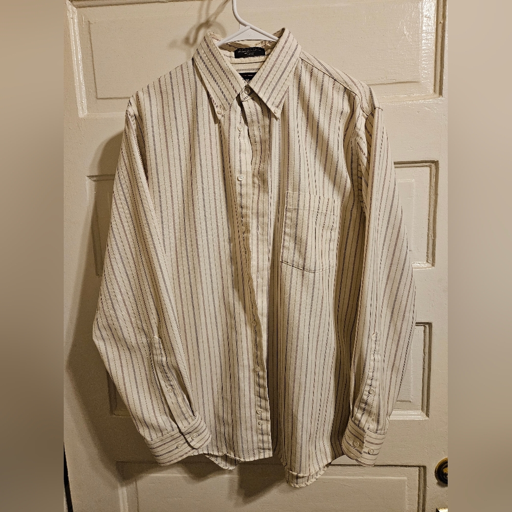 Barrington Mens Longsleeve 80s Vintage Style Button Up Shirt